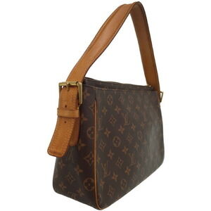 Louis Vuitton Brown Leather Semi Monogram Cite Bag Shoulder Viva